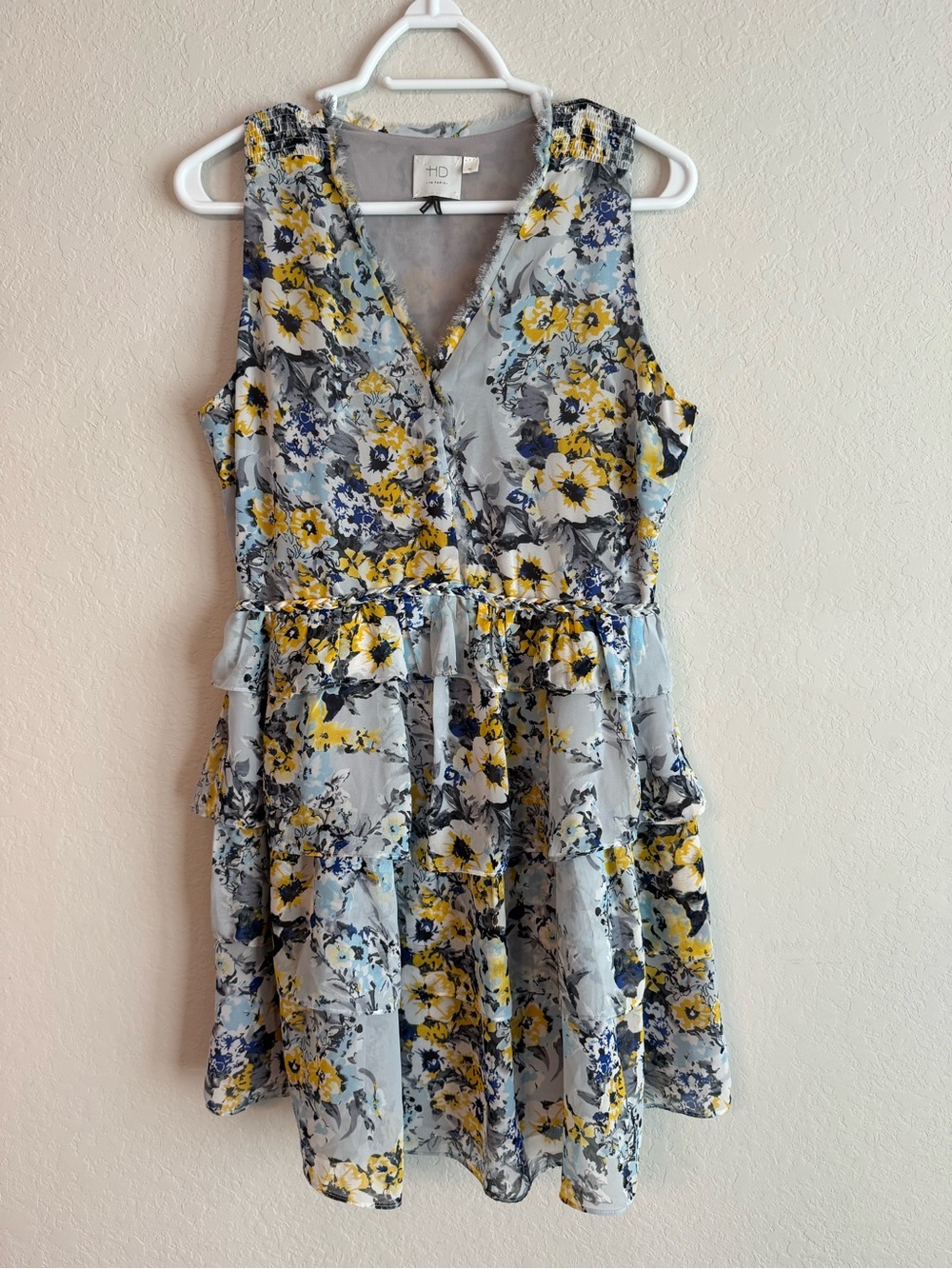 Anthropologie HD in Paris Sleeveless Floral V-Neck Dress Petite M